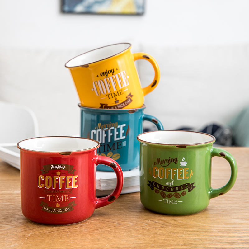 Foreign trade Export Ceramic Mark's Cup Cartoon Single European-style creative personality Coffee cup Home teacup drinking water cups