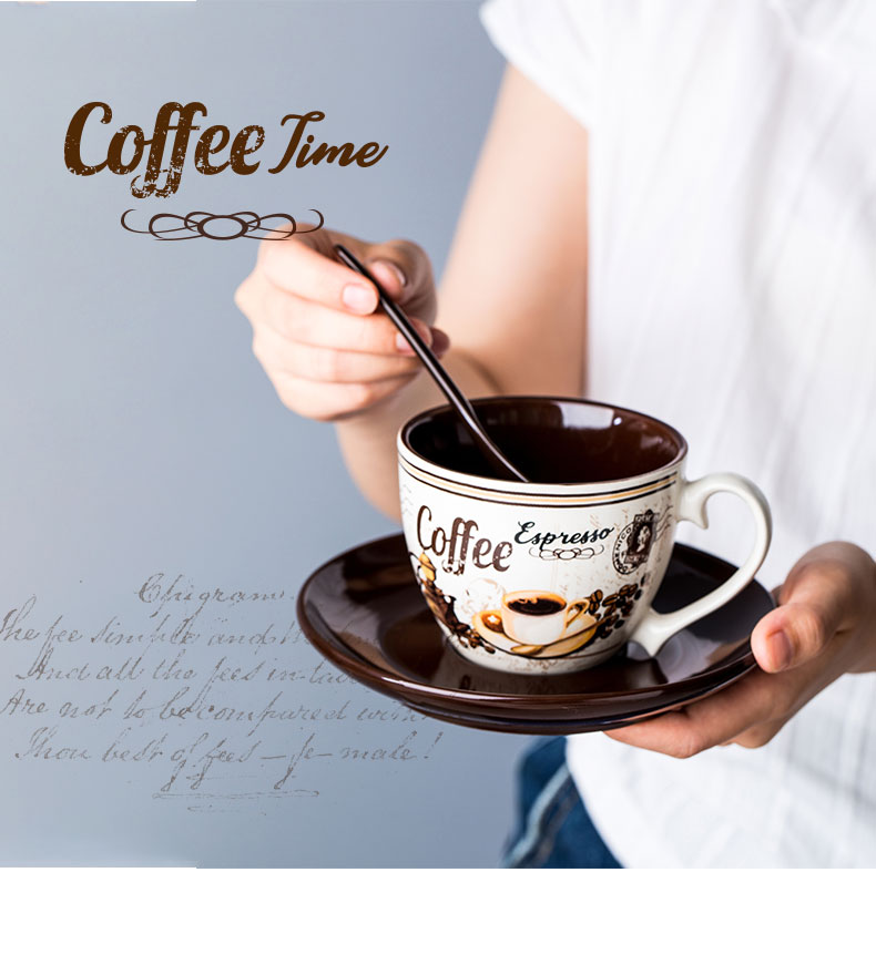 Youcci porcelain leisurely continental small coffee cups and saucers suit creative move contracted hand - made ceramic cup coffee kit