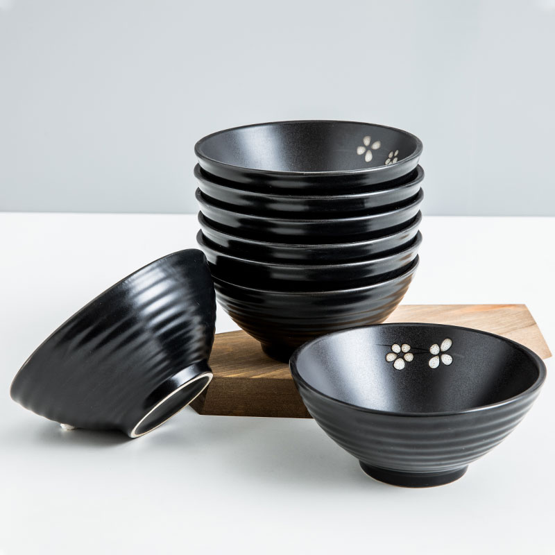 Youcci porcelain leisurely 5 inches Japanese ceramic bowl set 4 only combination of household ceramic bowl of rice bowl for dinner