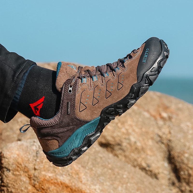 Humvee Outdoor Climbing Shoes Men's Autumn Winter Waterproof Non-slip Climbing Mountain Shoes Tourist Desert Hiking Men Walking Mountain Outdoor Shoes