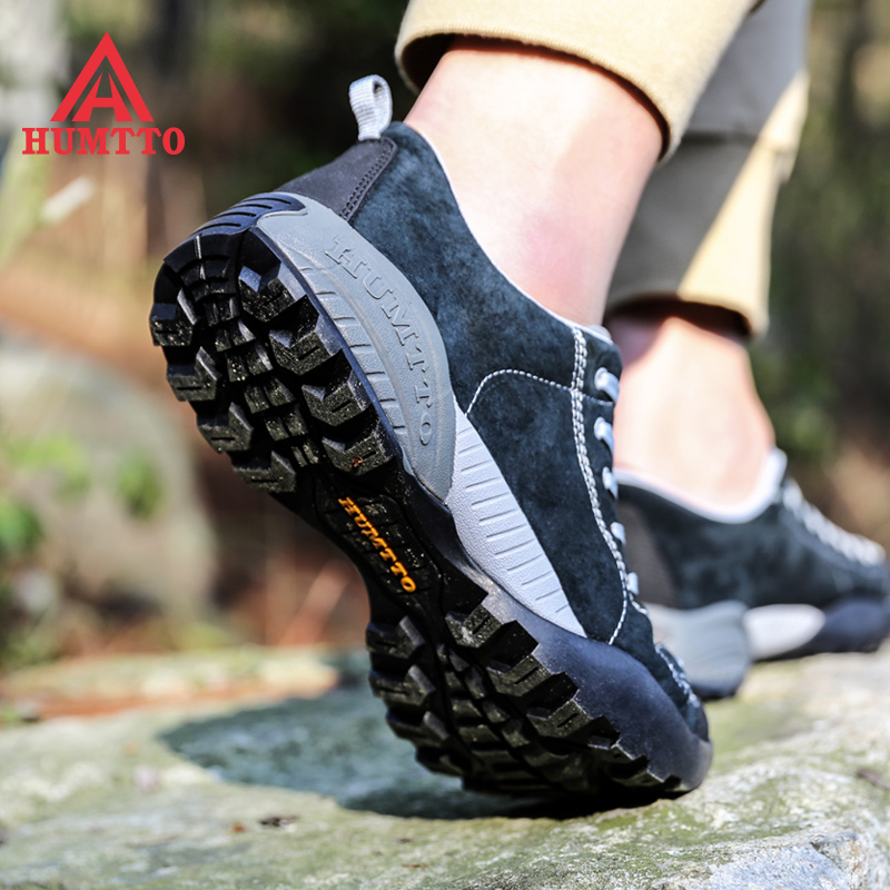 Out shoes men's leather waterproof non-slip wear-resistant hiking shoes summer light breathable hiking shoes travel hiking shoes