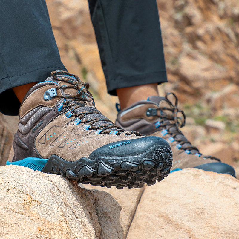 Shemu high-barrel hiking shoes men's warm sports mountain climbing men's shoes winter waterproof non-slip shoes wear-resistant outdoor hiking shoes