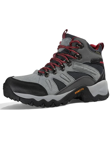 Демисезонная износостойкая мужская нескользящая внедорожная обувь для скалозалания подходит для пеших прогулок, из натуральной кожи