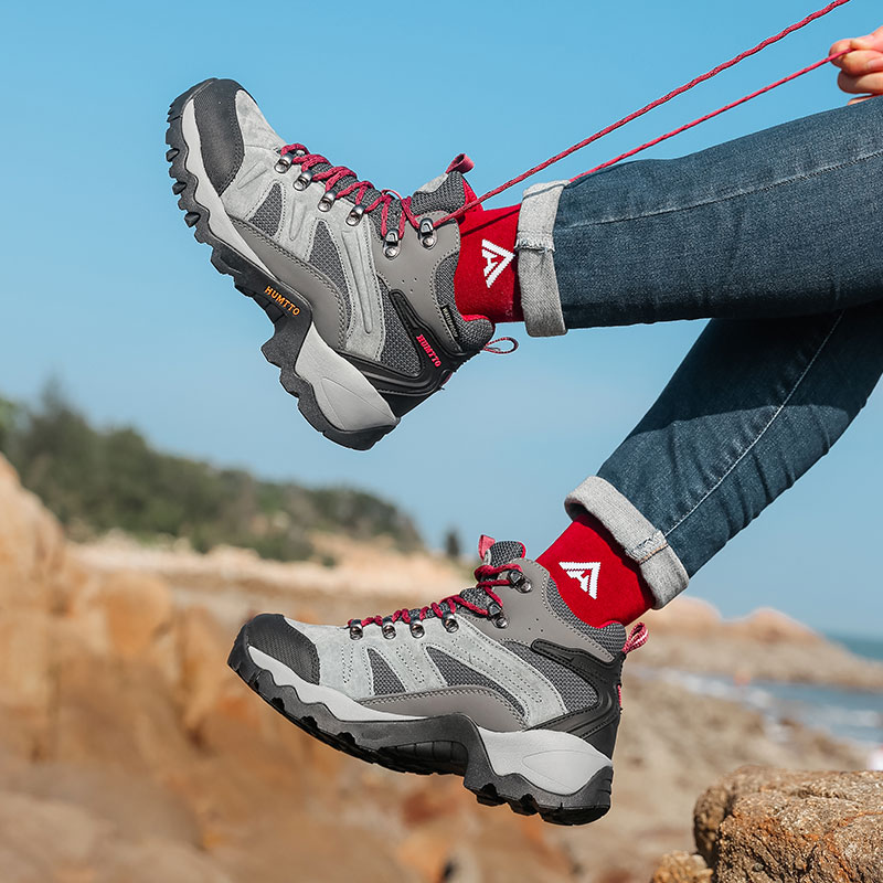 Humway outdoor mountaineering shoes female autumn and winter wear-resistant mountain climbing shoes anti-slipping desert cross-country hiking shoes