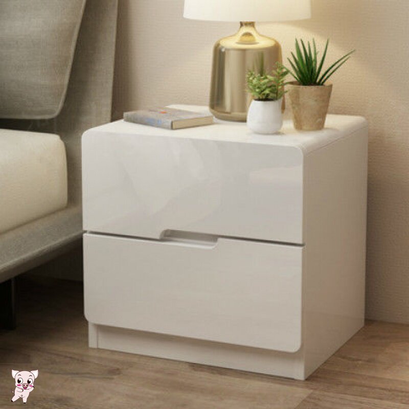 Bed Head Cabinet Large Size Bedroom Large White Baking Varnish Minima Modern Containing Cabinet Special Price Bucket Cabinet Simple Bedside Cabinet