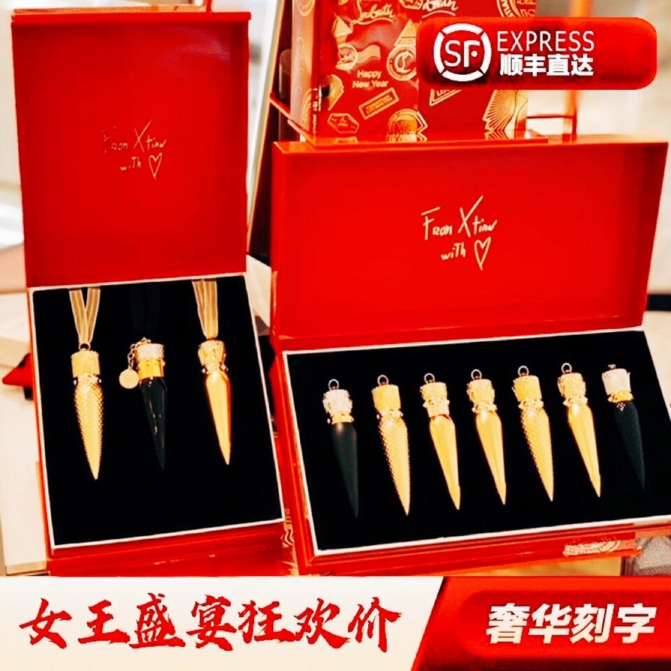  CL Road Platinum Timo Radish Din Queen Sceptre Red Three Gift Box Set Group Black Gold Tube 001M 505M