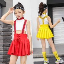 Girl Cheerleader Acting Out of Hip Hop Performance Jazz Dance Short Skirt Walk Show Racing Suit Summer Tide Suit Suit