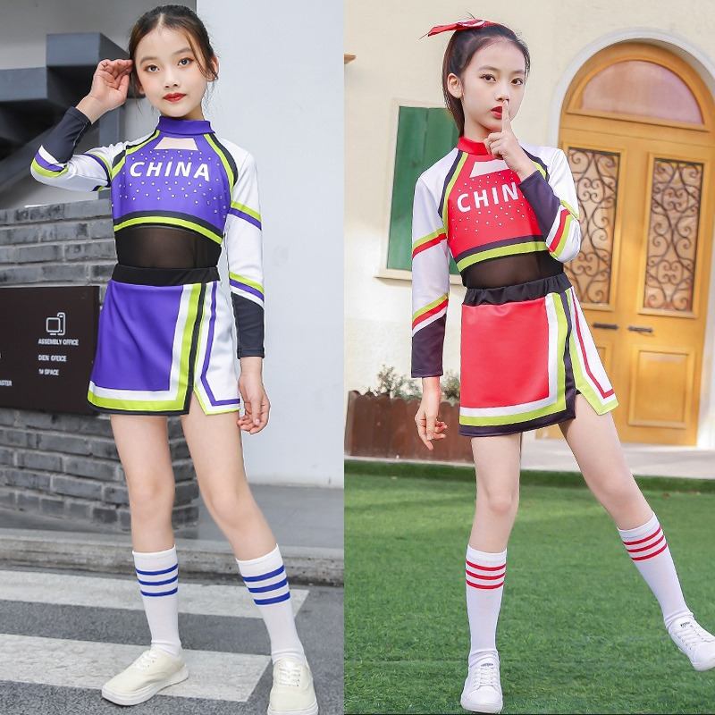 Children's Campus cheerleaders Games men and women Primary and secondary school cheerleaders Soccer Baby Performance Costume Adult Dance Suit