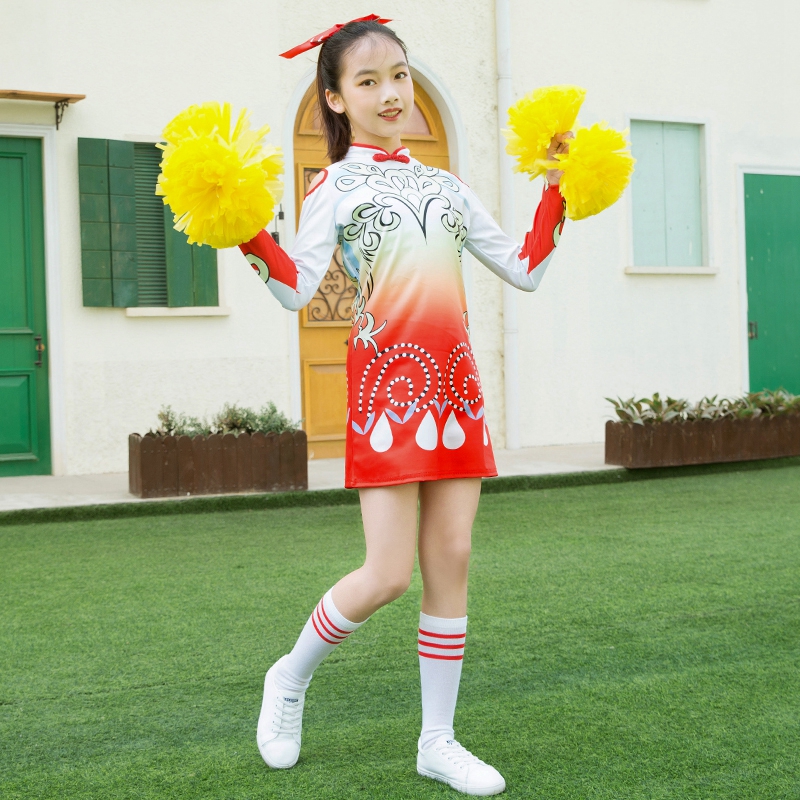 Professional Custom cheerleaders China Wind cheerleaders Men and women Football Baby Campus aerobics gymnastics Consuit-Taobao