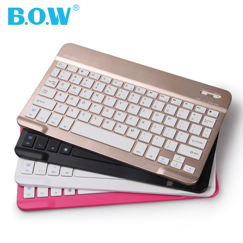 BOW Mini Wireless Bluetooth Keyboard Android Apple ipad Flat Tablet Universal Mute Portable Thin