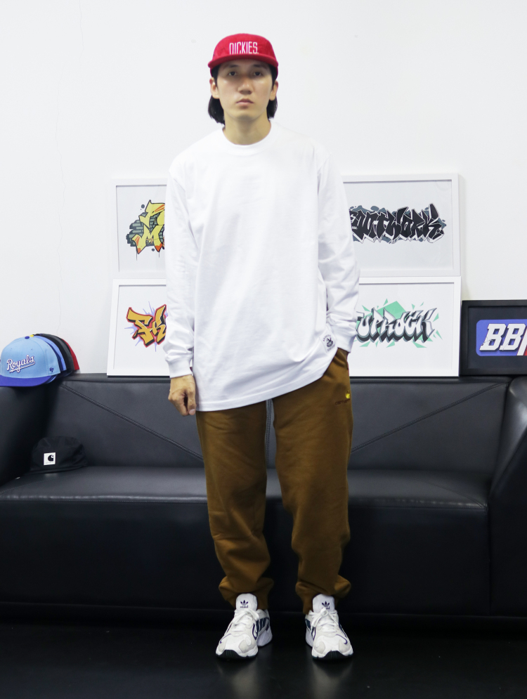 Bboy lỏng màu áo thun nặng hip-hop hip hop hiphop cổ áo nhỏ màu lưới tay áo dài áo thun nam đẹp