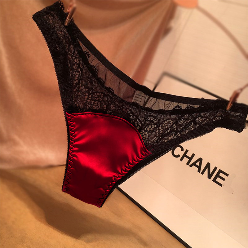 Sexy Lace Ladies Underpants Temptation Sexy Thong T Pants Women's Comfortable Silky Satin Sao Young Women's Underpants