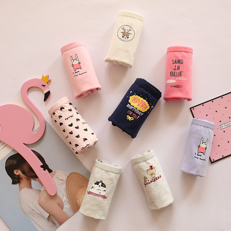 3 Full Pure Cotton Moon Menstrual Menstrual Pants Less Ladies Underwear Moon Subpants Fresh And Cute Anti Side Leakage Aunt Pants