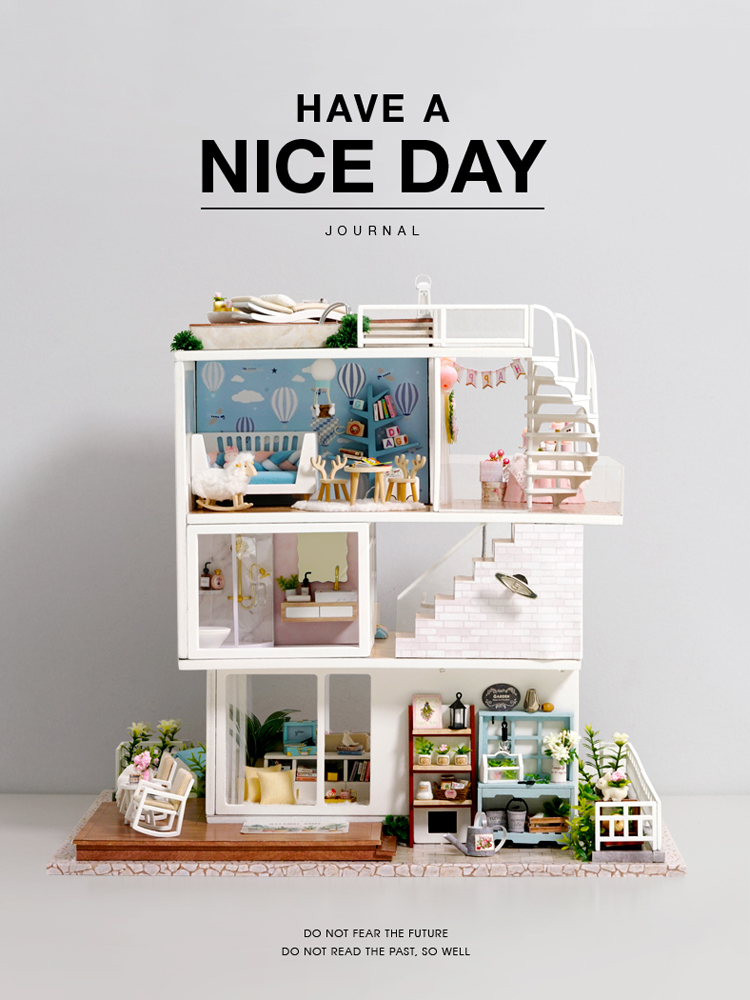 Smart fun house diy cottage villa handmade so good model assembly toy Creative birthday gift girl