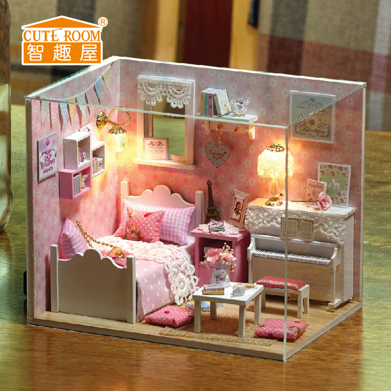 Smart house diy house 3D three-dimensional puzzle hand-assembled building model toy to send girlfriend birthday gift male