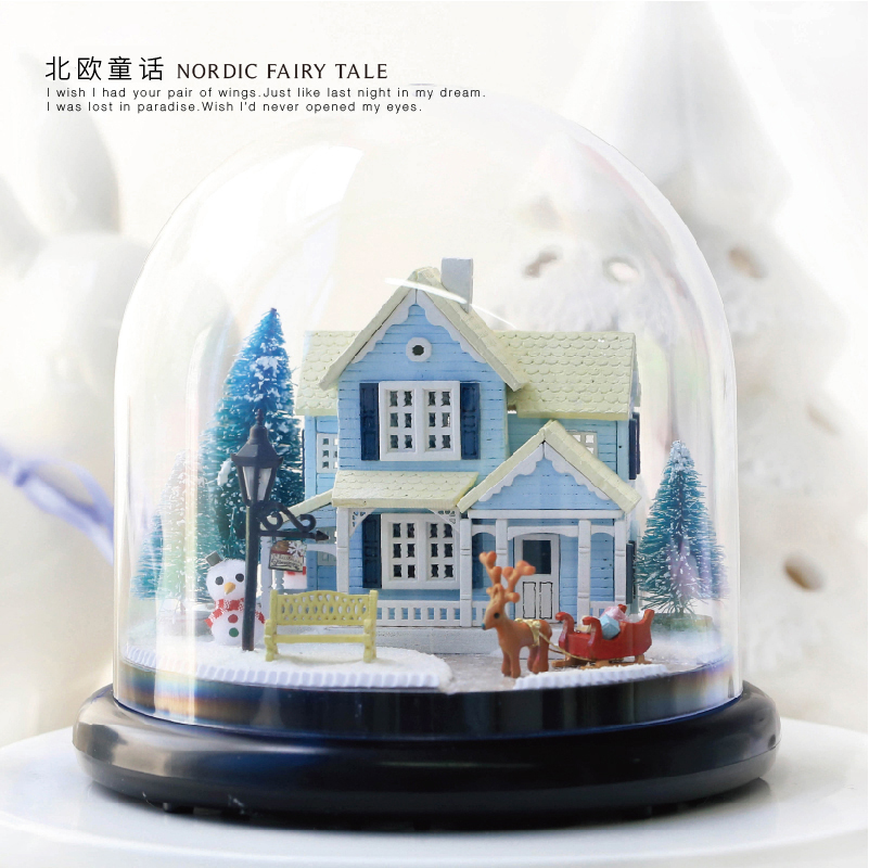 Smart House Diy Lodge Nordic Fairy Tale Handmade Assembly Model Villa Boy Send Girlfriend Creative Birthday Present