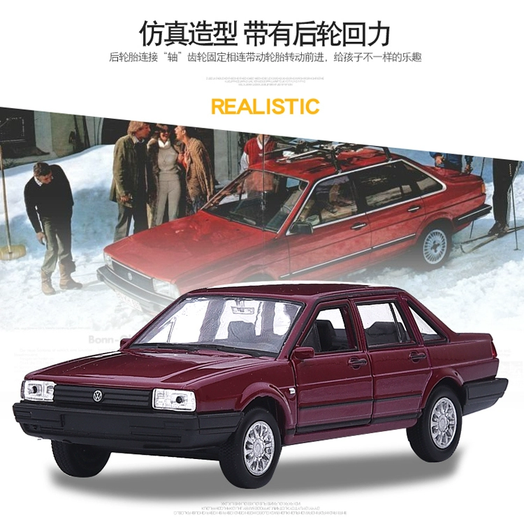 Willy 1:36 Mô hình xe hợp kim Santana Volkswagen cổ điển Muffsin kéo lại kim loại đồ chơi cửa sắt - Chế độ tĩnh