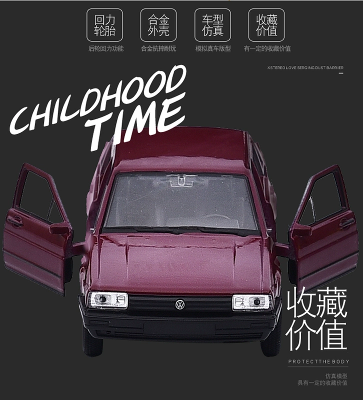 Willy 1:36 Mô hình xe hợp kim Santana Volkswagen cổ điển Muffsin kéo lại kim loại đồ chơi cửa sắt - Chế độ tĩnh