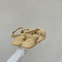 Its too fairy to rush to buy Rome flat bottom sandals women 2021 new summer college student pine pastry shoes