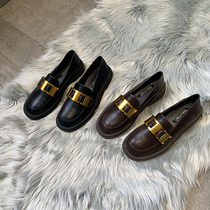 ◆ C H I C D A I L Y S Classic 100 lap small leather shoes women 2021 Spring new 100 hitch Inn wind single shoes
