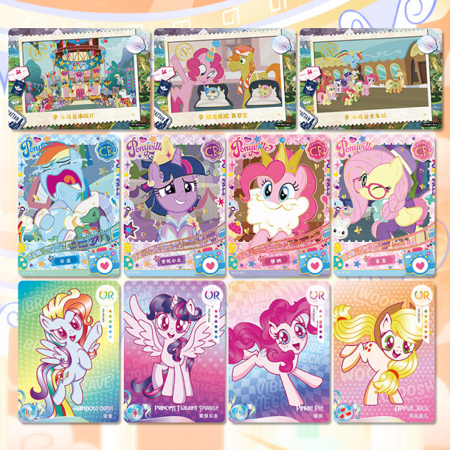 ບັດເກມ My Little Pony ບັດມ່ວນ shadow pack CR card UR ຂະຫນາດນ້ອຍບັດເດັກຍິງ toy ຂອງແທ້ peripheral card pack ການເກັບກໍາບັດ