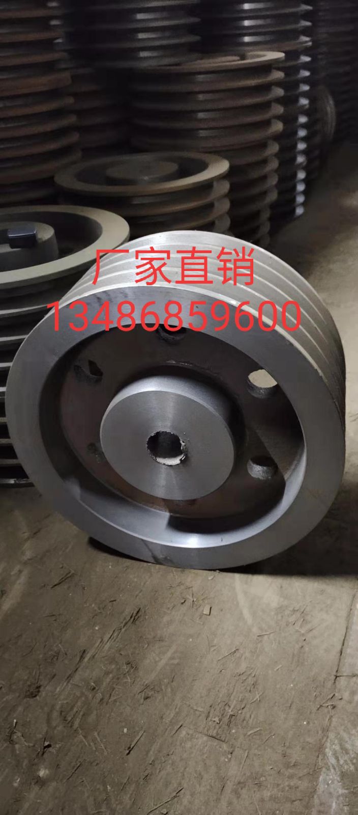 Type D 4 slot cast iron hollow solid pulley pulley pulley belt disc custom processing diameter 160MM to 600MM mm