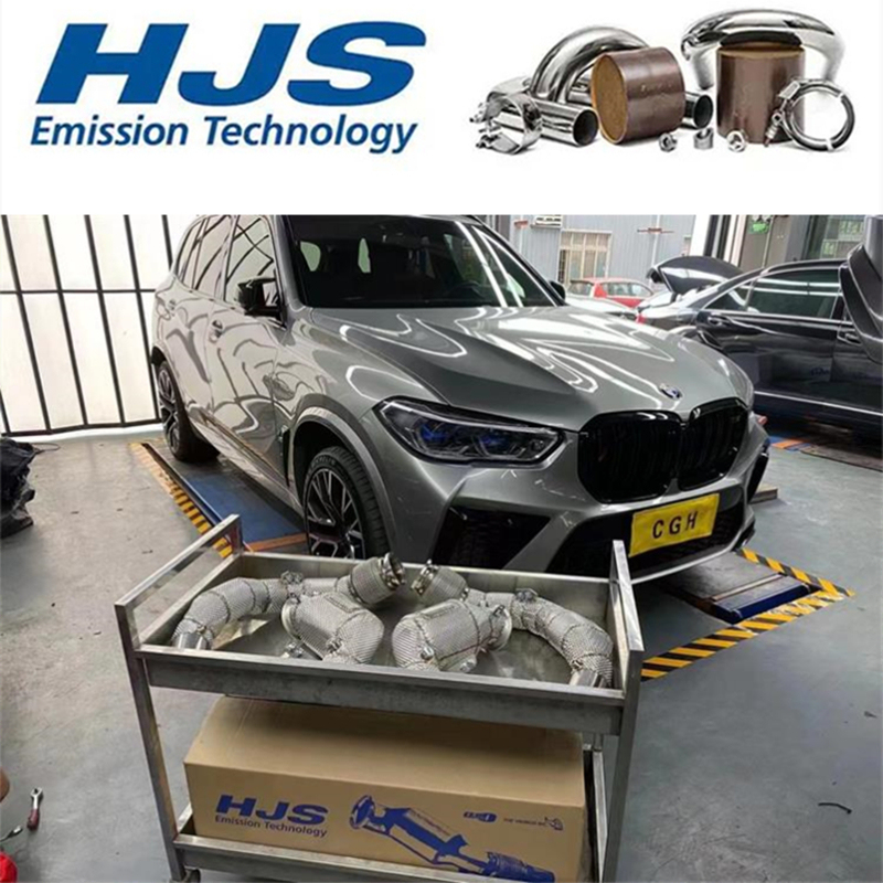 Suitable for Bmw M8/M6/M5/M4/M3/M2C/X5M/X6M Modified German Hjs Head Segment Three-Way Exhaust Pipe