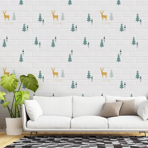 Самоклеющиеся детские обои, трехмерная водонепроницаемая наклейка для детского сада из пены на стену, защита от столкновений, 3D