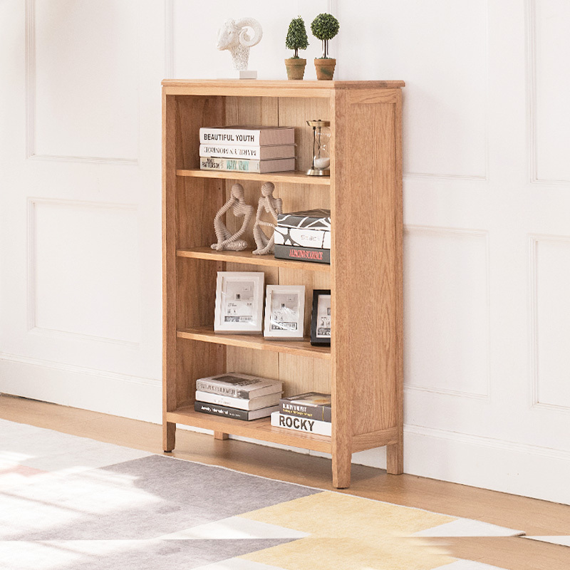 Zhi Mu Workshop All-Solid Wood Bookcase, Nordic Minimalist Red Oak Small Bookshelf, Japanese-Style Study Room Storage Rack, Eco-Friendly Bookcase Zhi Mu Workshop All-Solid Wood Bookcase, Nordic Minimalist Red Oak Small Bookshelf, Japanese-Style Study Room Storage Rack, Eco-Friendly Bookcase