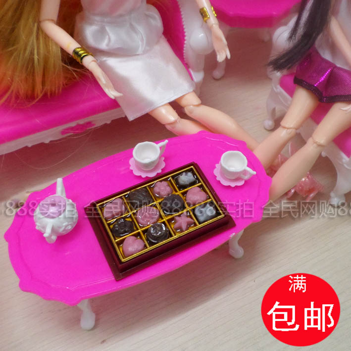 Ấm trà nhỏ bộ đồ ăn nhà bếp Barbie Barbie 30 cm búp bê cô gái đồ chơi chơi nhà phụ kiện xếp hình cho bé