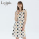 LaviniaClub Lavinia's new summer product temperament polka dot sleeveless neck design dress ອອກແບບຄໍສີ່ຫຼ່ຽມມົນ