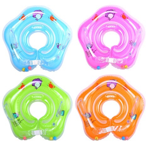 Inflatable baby neck ring adjustable neck ring with bell-bell Lifebuoy Baby swimming ring