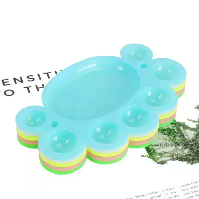 Pigment plate Palette Kindergarten reply plastic plate Small feet flower plate Gouache painting stall Plaster doll painting