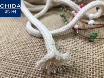 Cotton hollow round rope bag tie rope DIY tie rope Clothing accessories bag drawstring environmental protection woven rope beige