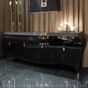 Mái hiên sau hiện đại tủ khóa ánh sáng màu đen Hồng Kông phong cách tối giản nhà hàng bên tủ tủ gỗ lưu trữ tùy chỉnh đồ nội thất - Bàn / Bàn