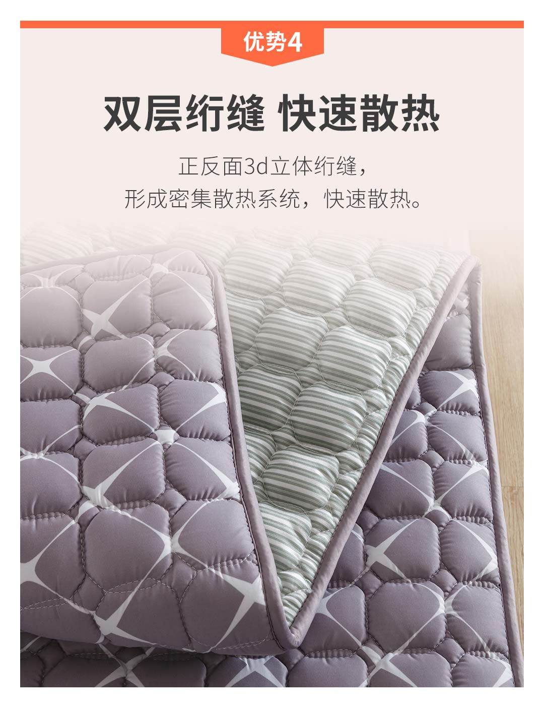 Giường nệm pad nhíp dày chống trượt pad là nệm pad trở lại phần mỏng hộ gia đình giường bảo vệ giường đệm mùa đông ấm áp đệm xốp