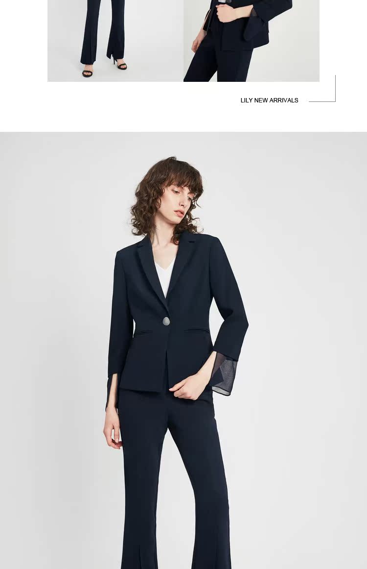[Các ngôi sao có cùng đoạn vải nhập khẩu Hàn Quốc] Lily2018 thời trang mới OL chiến đấu để nhận được bộ đồ đi lại eo vest nữ công sở