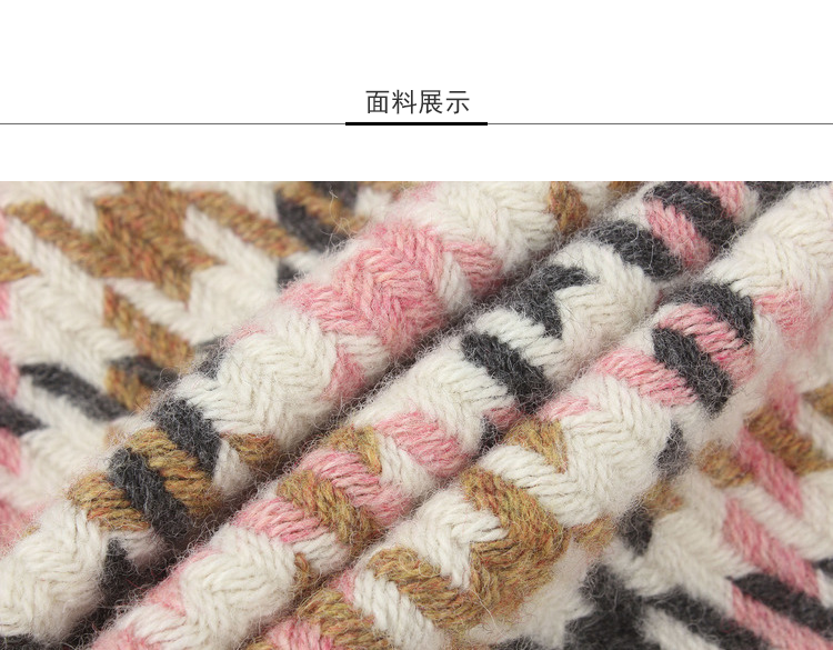 Lily2018冬新款女装 含羊毛,千鸟格,金属纽扣显瘦背带连衣裙