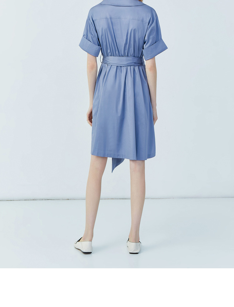 Lily2019 mùa hè mới cho phụ nữ Áo thun cotton tay ngắn A-line 119250C7584 - Váy eo cao 	váy eo con kiến	