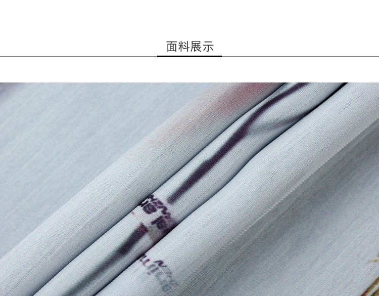 Lily2019夏新款女装荷叶边印花收腰修身短袖连衣裙收腰版型,浪漫印花,配送腰带