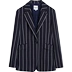LILY2020 mùa xuân mới của phụ nữ thời trang sọc màu một nút áo blazer 120120C2230 - Business Suit Business Suit