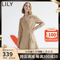 LILYs new womens commuter camel waist mid-length suit dress