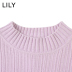 LILY2019 Winter New sọc Nửa cao cổ áo dệt kim dài tay rắn màu dưới Edsole Phụ nữ 119420B8328 