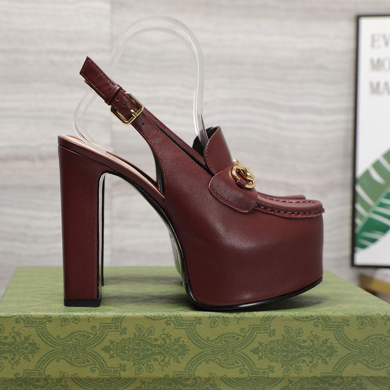 13.5cm Ultra-High Heel Sandals for Women, Waterproof Platform, Thick Sole, Sky-High Heels, Horsebit Buckle, Chunky Heel, Elegant Socialite High-Heeled Shoes