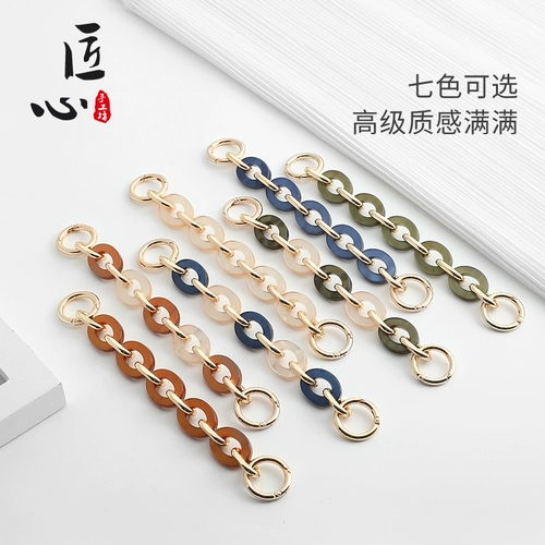 Цепь ручной работы, аксессуары, сумка подмышку на цепочке, акриловые бретели