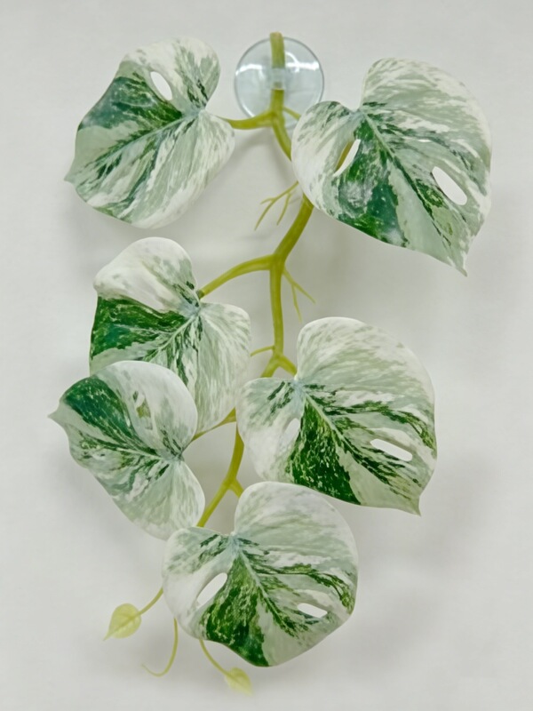 Artificial Landscaping Plants for Reptiles, Suction Cup Type Turtle Leaf, Safe and Sterile