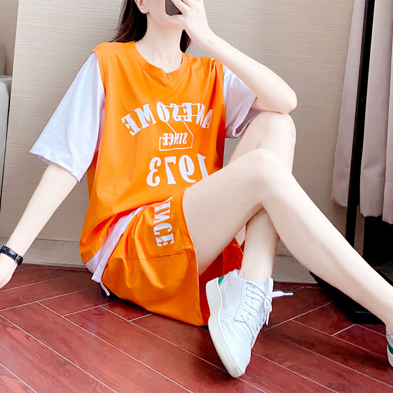 Hip Hop Fashion Sports Suite 2023 Summer Colored Short Short Shorts Two Pieces of Leisure and Relax Running