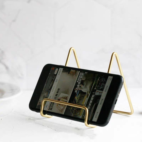 Nordic ins style desktop iron IPAD stand, metal electroplated CD, mask display stand, recipe plate stand