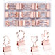 Creative office stationery high-end rose gold love swallowtail clip 12 pack information storage long tail clip cartoon