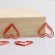 Lingqi new love red paper clip bookmark hand ledger peripheral learning stationery metal gift Taobao hot sale